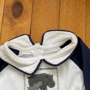 Janie and Jack Hippo Outfit size 3-6 months